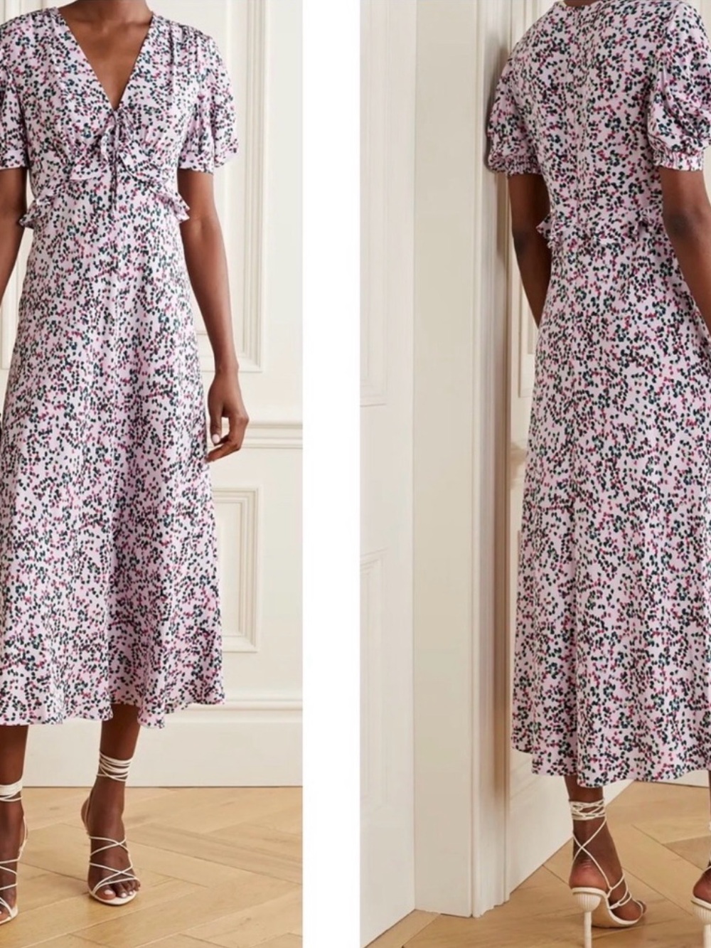 Diane von Furstenberg DVF Sloane Silk Midi Dress Size 0